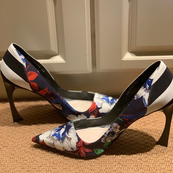 Dior Shoes - Dior Floral & Striped Pumps